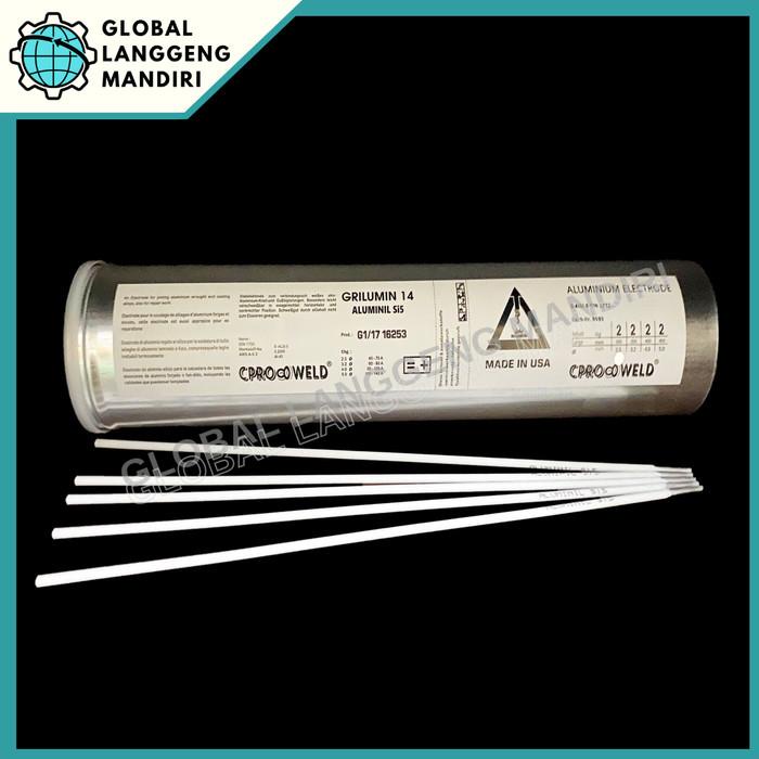 Kawat Las Aluminium 3.2Mm (1Kg) Grilumin 14 / Electrode Aluminil 3.2Mm