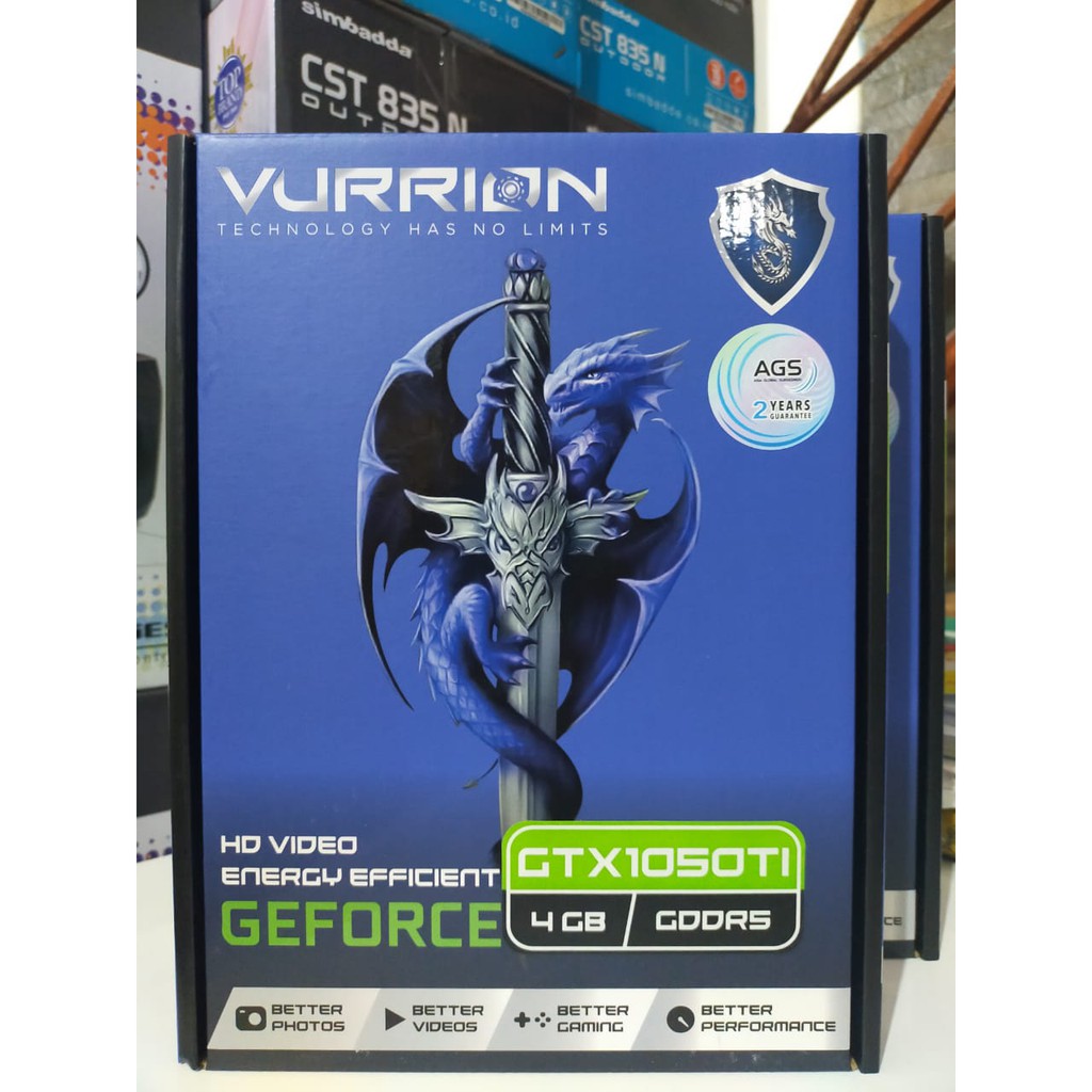 VURRION NVIDIA GTX 1050 Ti 4GB GDDR5 128-bit -VGA Card Vurrion GTX1050Ti