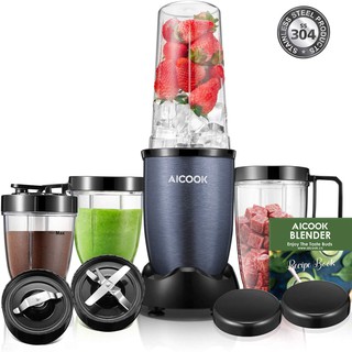 BLENDER AICOOK MULTIFUNCTIONAL SMOOTHIE STAINLESS STEEL 4 BOTOL BESAR