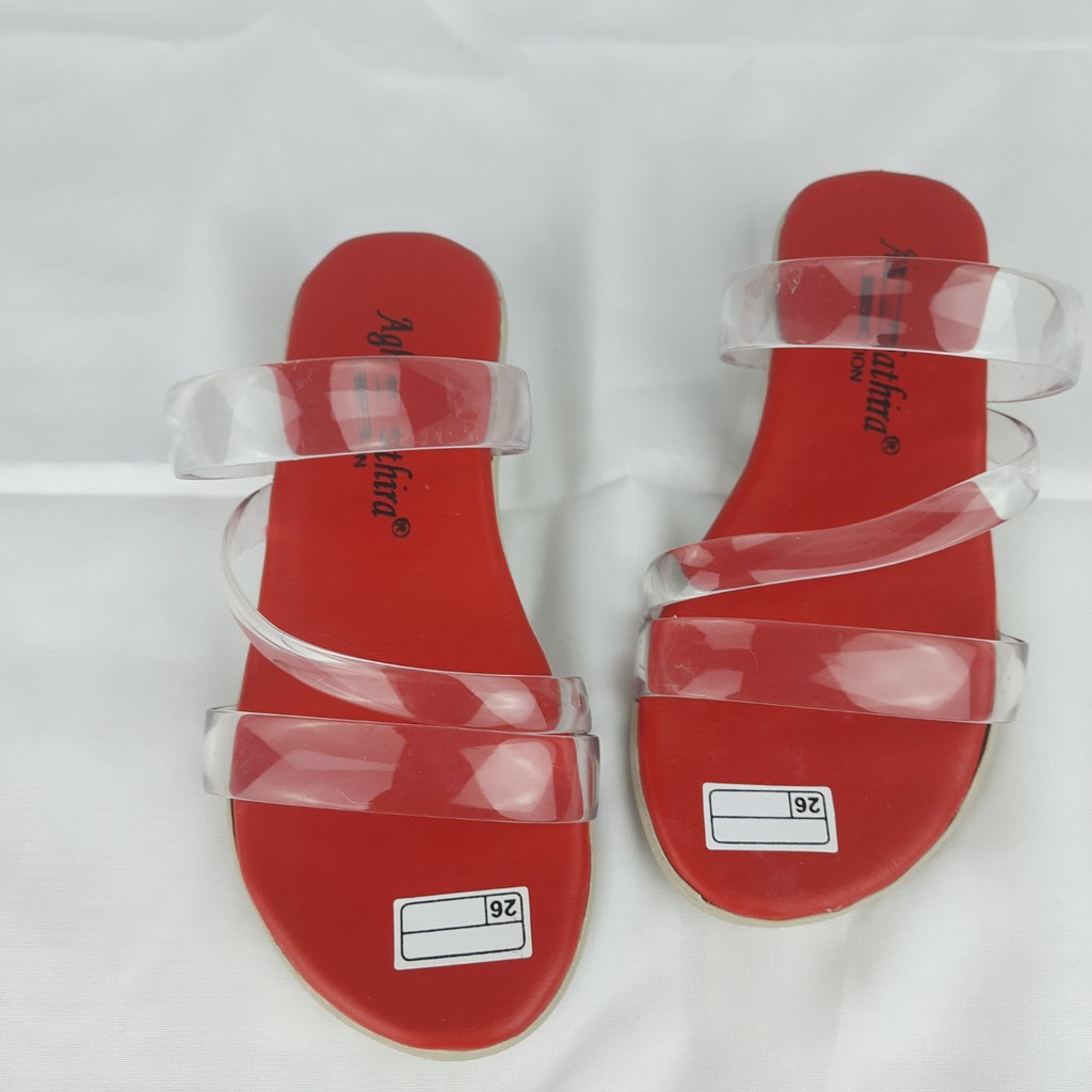 [TAMAN SEPATUKU] SANDAL SEPATU TRENDY MURAH PESTA ANAK PEREMPUAN JELLY BENING 3 4 5 6 TAHUN KAX08