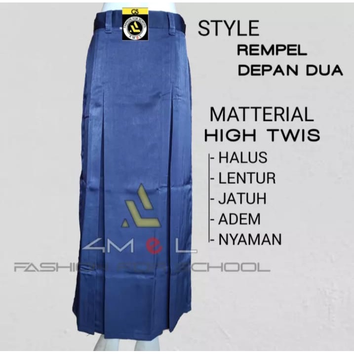 Rok Span Wanita Panjang Kekinian/Rok Span Dewasa/Rok Span Belahan Depan/ROK Span SMP/SMU