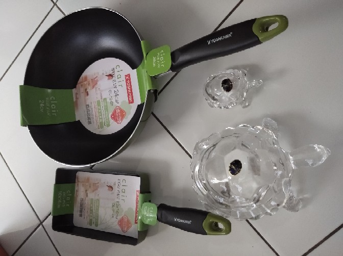 Yoshikawa Pajangan Kaca Bening Kura-kura S