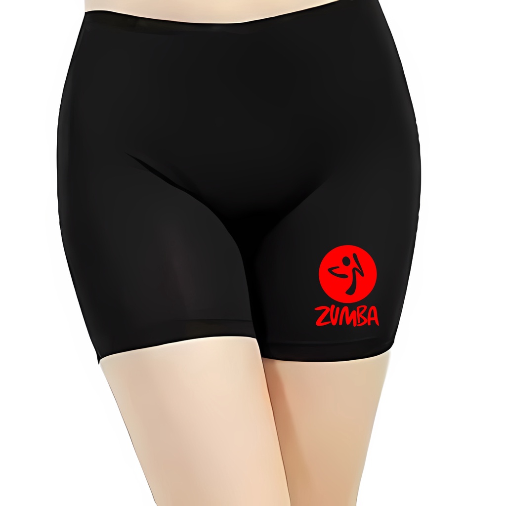 ready shot  legging zumba aerobick pendek sablon poliflek