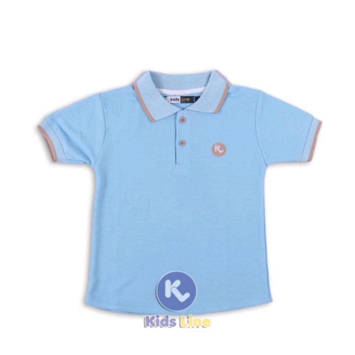 Polo Shirt Kaos Kerah Anak Warna Biru Muda