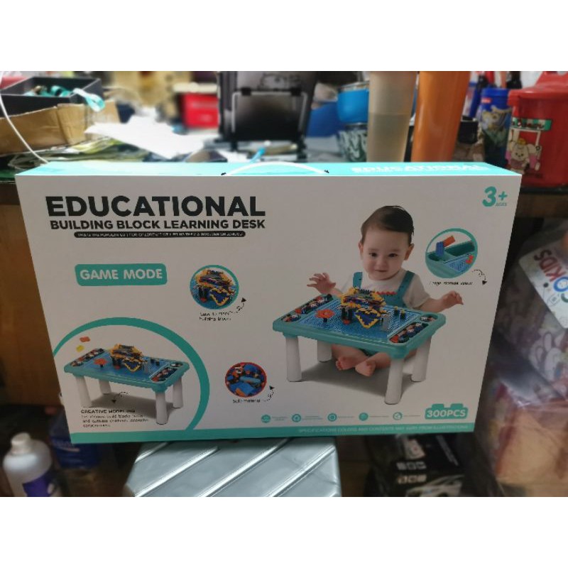 Mainan edukasi Meja Bricks / Building Block Learning Desk