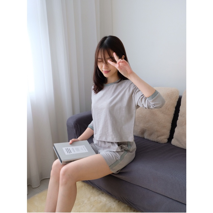 Kadaka P-0120 Set Sleepwear Tangan Panjang Wanita Detail List