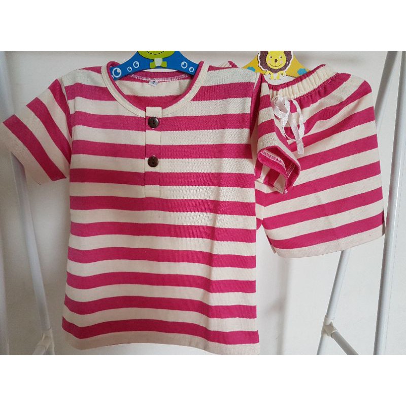 Baju Setelan Anak Motif Garis