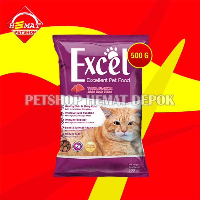 Excel Cat Food 500 Gram Makanan Kucing murah Donat ikan rasa tuna  500gr
