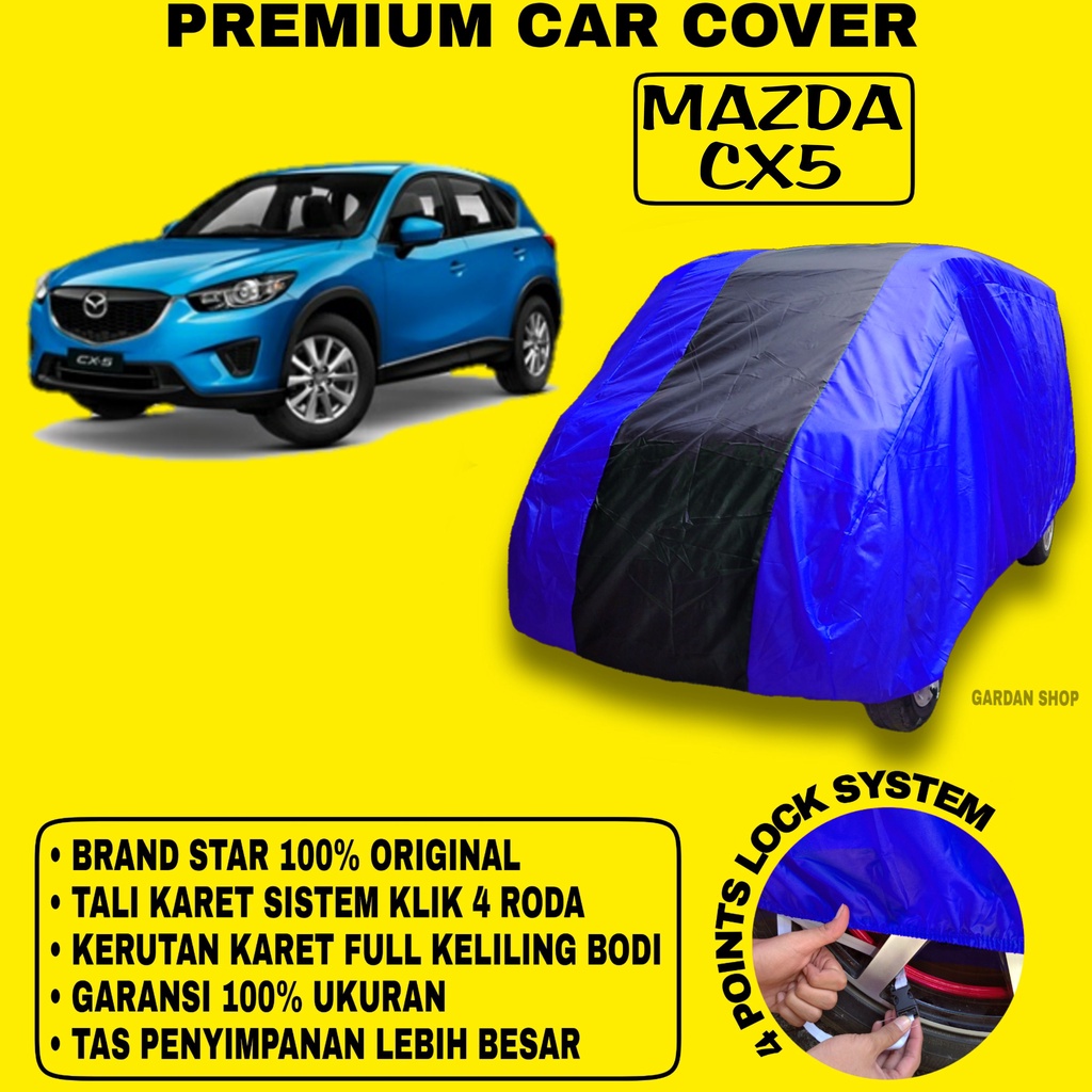 Body Cover MAZDA CX5 BIRU HITAM Penutup Bodi Mobil Mazda Cx5 Waterproof PREMIUM