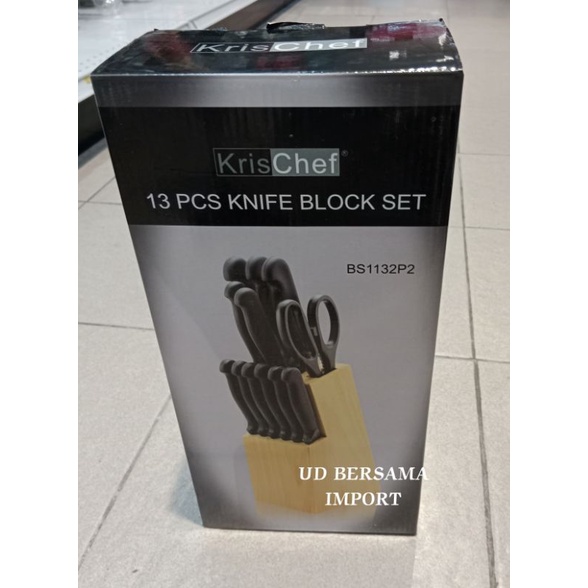 Set 13Pcs Pisau Dapur Aksesoris Dapur Knife Block Set KRISHOME