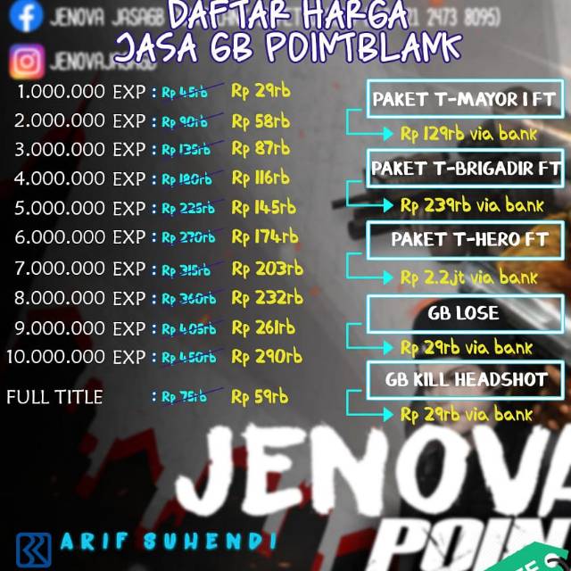 Jasa Gb Pb Pointblank Zepetto 1 Juta Exp Shopee Indonesia