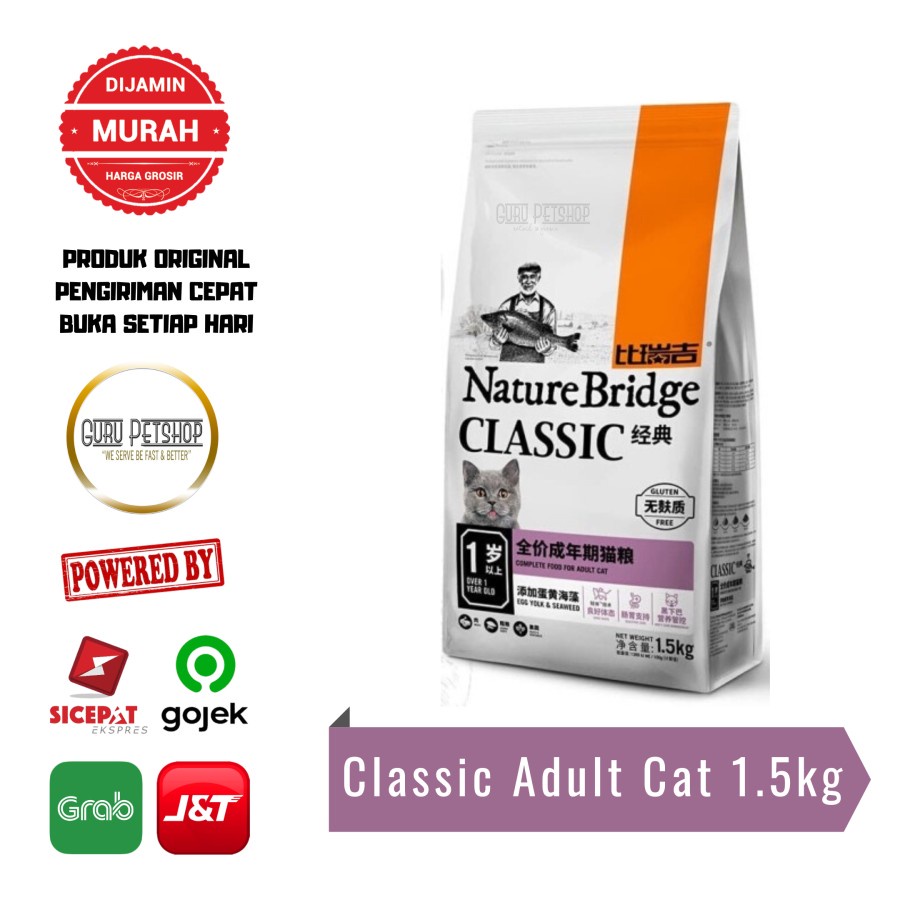 Nature Bridge Classic Adult Cat Food 1.5kg Nature Bridge Adult Cat