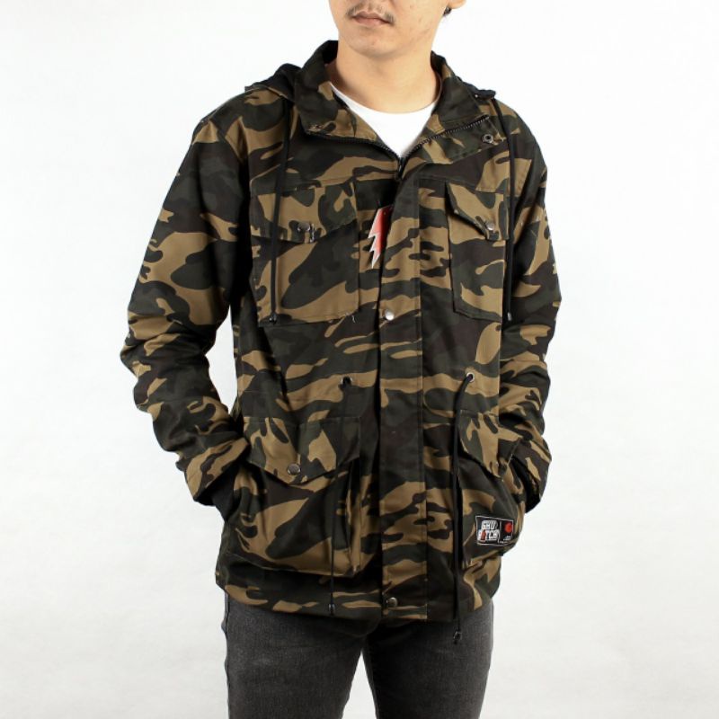 JAKET PARKA LORENG TNI ARMY OUTERWEAR PRIA PENDAKI GUNUNG OUTFIT JAKET KEKINIAN OUTDOR