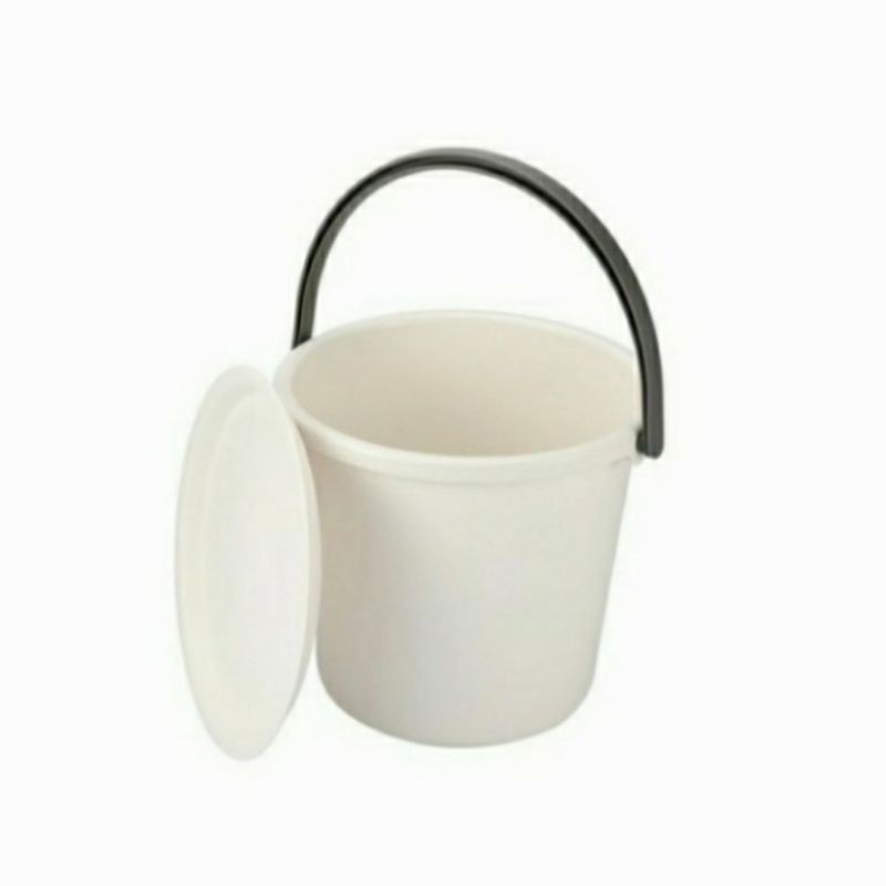 Ember Putih IUIGA Minimalist Bucket Lid Monokrom Minimalis Estetik
