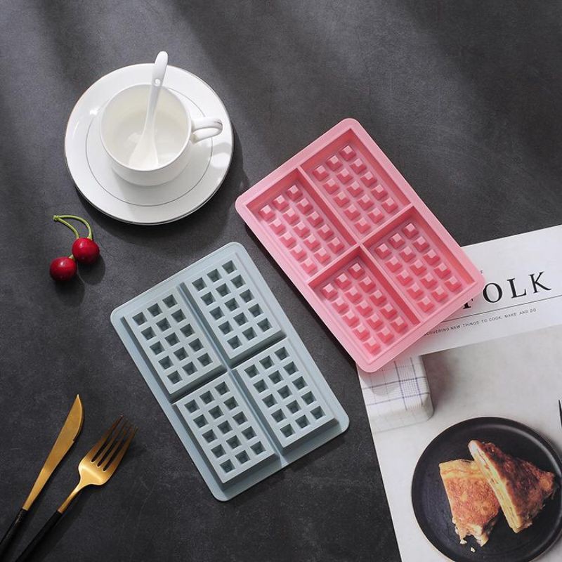 CETAKAN SILICONE JELLY COKLAT FONDANT KOTAK WAFFLE TAHAN PANAS