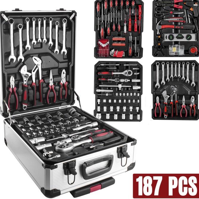 Tool Kit 187pcs Perkakas Bengkel Dan Rumah Koper Lengkap
