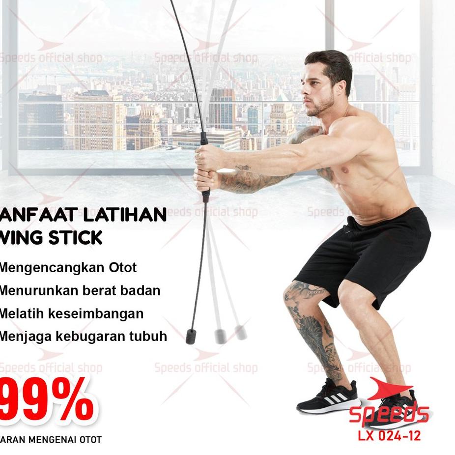 [KODE PRODUK ZECSQ6384] SPEEDS Flexi Bar Stick Tongkat Flexi Bar Swing Training Workout Untuk Kebutu