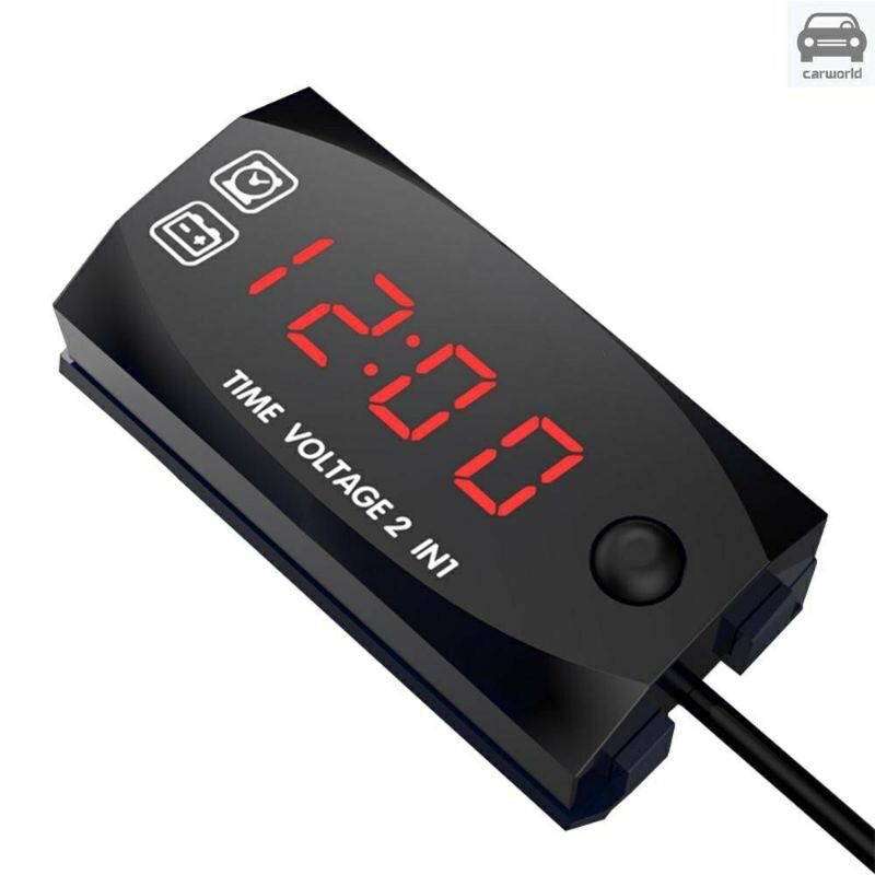 COD VoltMeter Digital Plus Jam 2 IN 1 Universal waterproof anti air