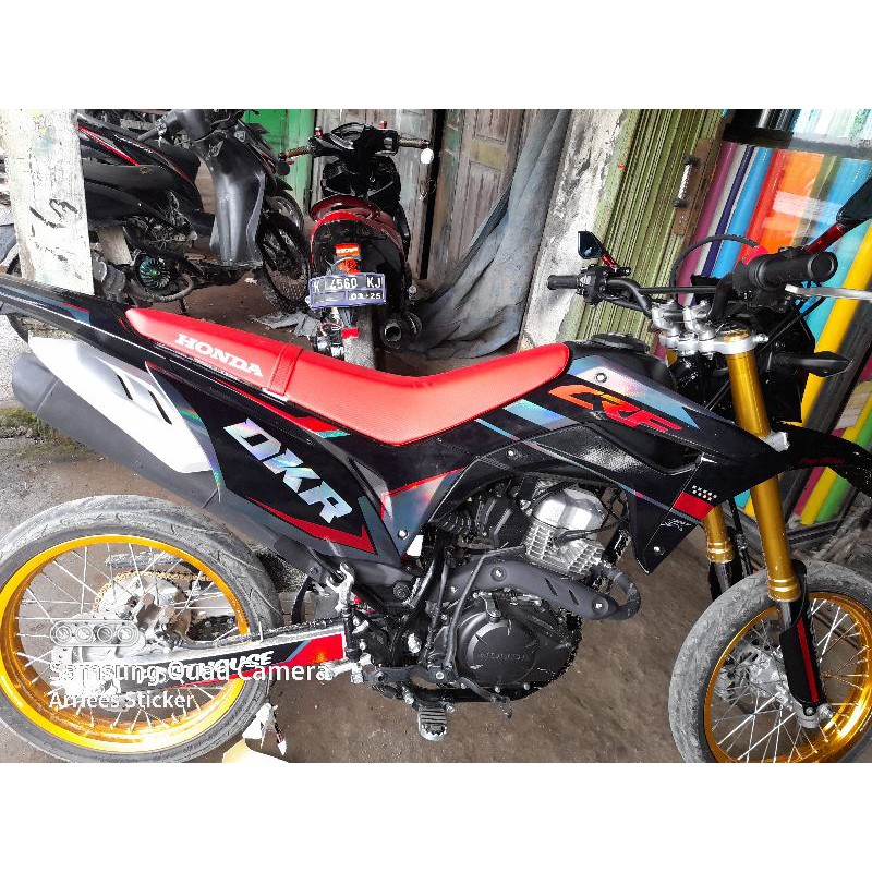 DECAL HOLOGRAM CRF FULL BODY - STICKER HONDA CRF BAHAN PELANGI CROME HOLOGRAM