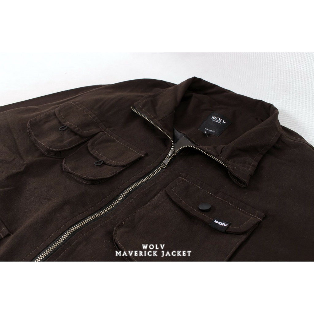 ORIGINAL WOLV Jaket Maverick Coklat Brown