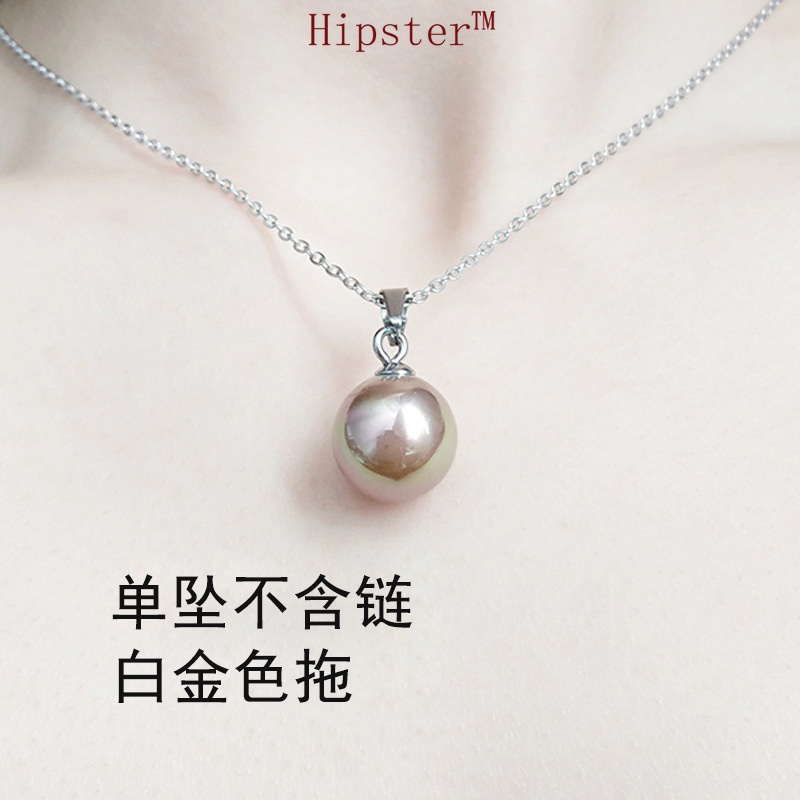 Light Luxury Champagne Natural Freshwater Pearl Pendant Necklace