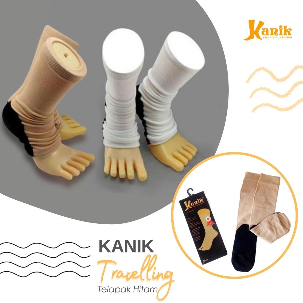 Kanik Travelling Wudhu Tapak Hitam - Kaos Kaki Wudhu Kanik Telapak Hitam