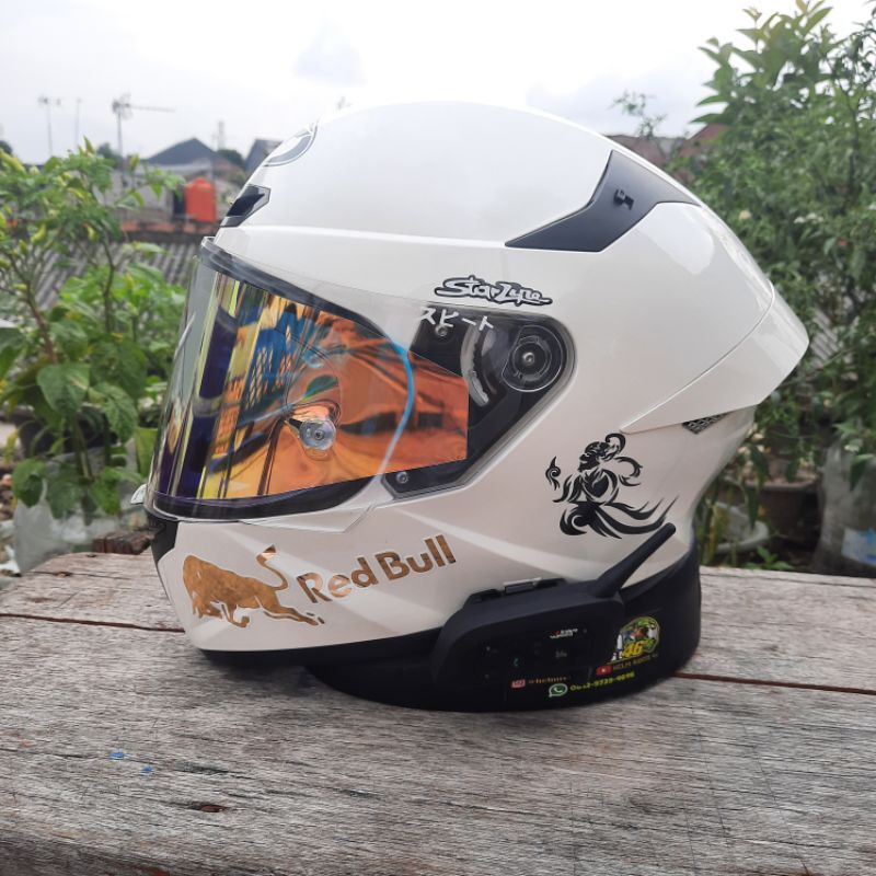 Sticker RED BULL Sticker HELM KYT TT COURSE RAW MISSION WINNOW KYT TTC