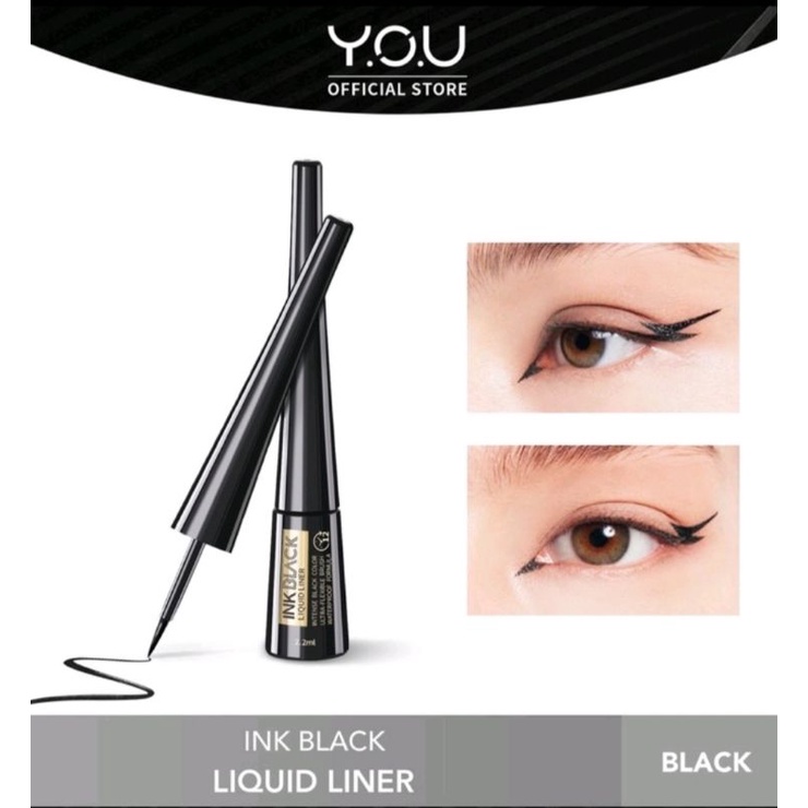 ☀️cahaya acc☀️Y O.U Ink black liquid liner 2,2 ml