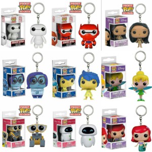 Funko POP Keychain (Baymax, Pocahontas, Sadness, Joy, Tinkerbell, Wall-E, Eve, Ariel, Disney:)