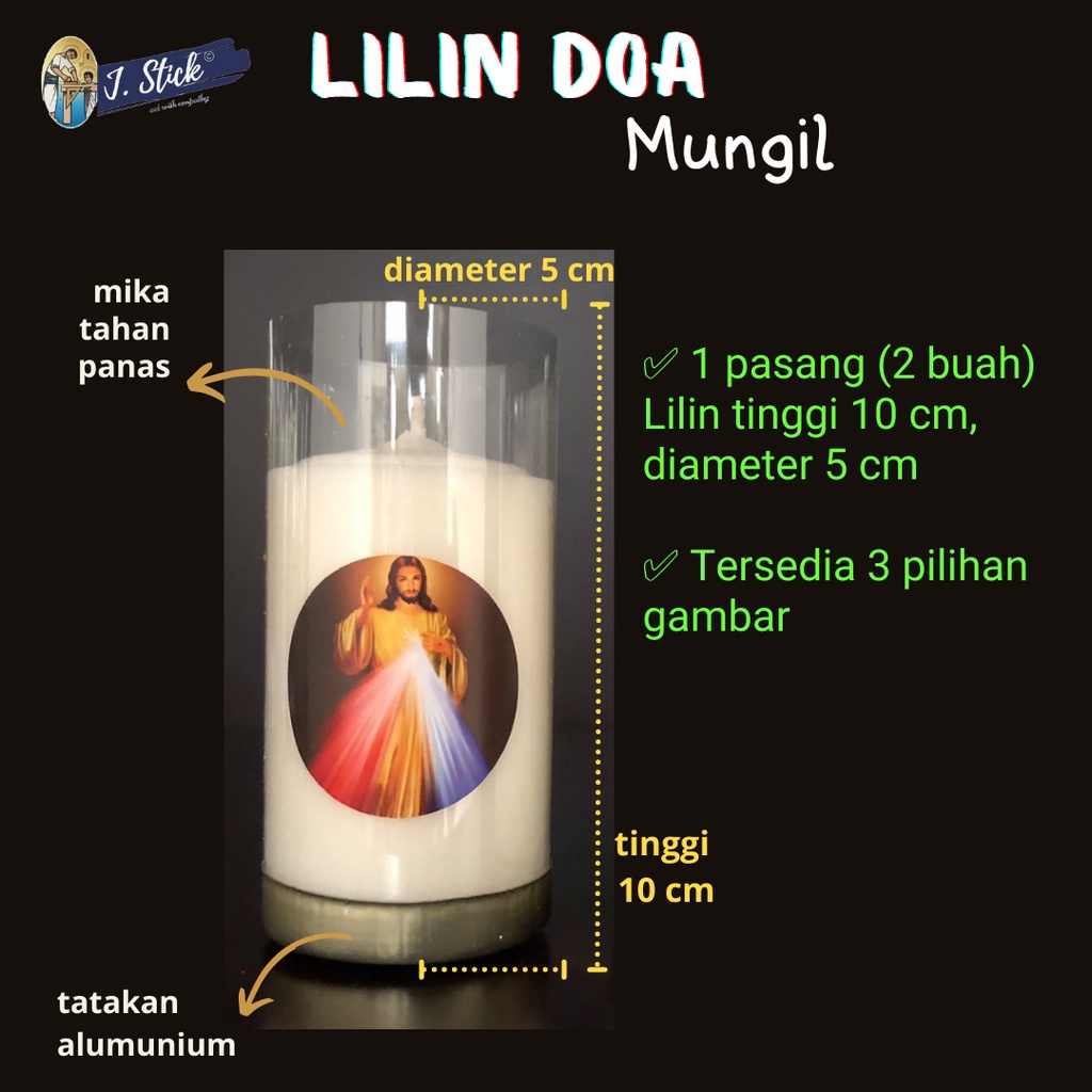 LILIN DOA, ukuran mungil  (sepasang)