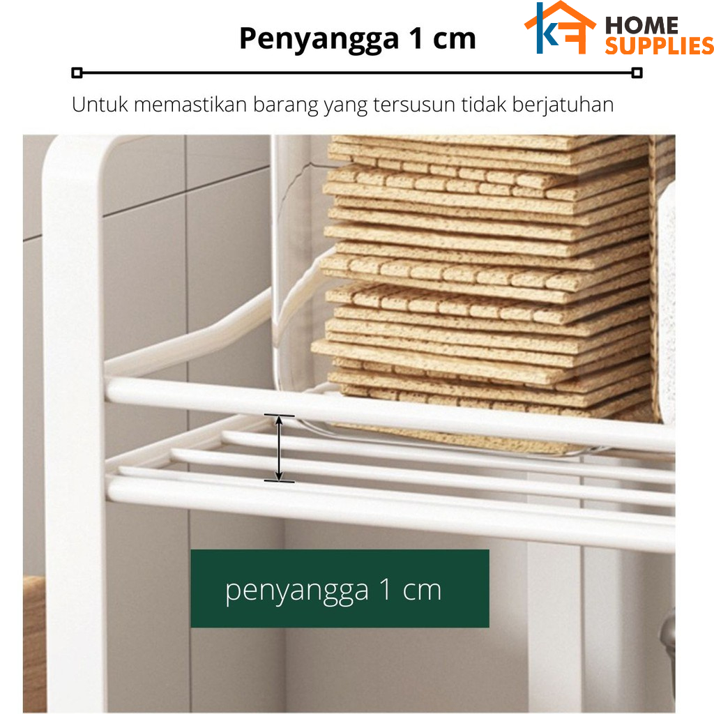 【KF】Rak Dapur Minimalis Rak Sisipan Kolong Dapur Rak Storage Multifungsi  / Rak Bumbu Nordic Style 2 Tingkat Rak Dapur Serbaguna Rak Dapur Susun Tanpa Rakit