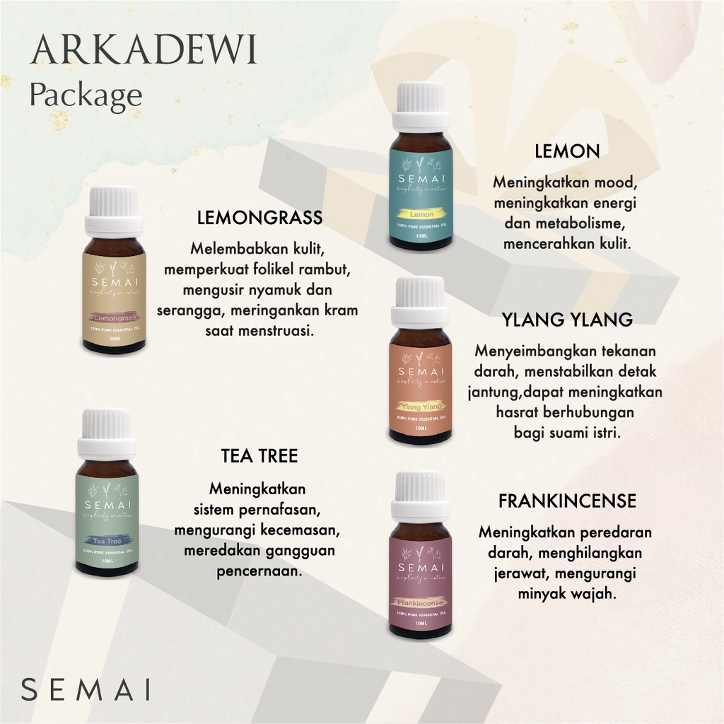 Paket Arkadewi SEMAI Essential Oil Diffuser