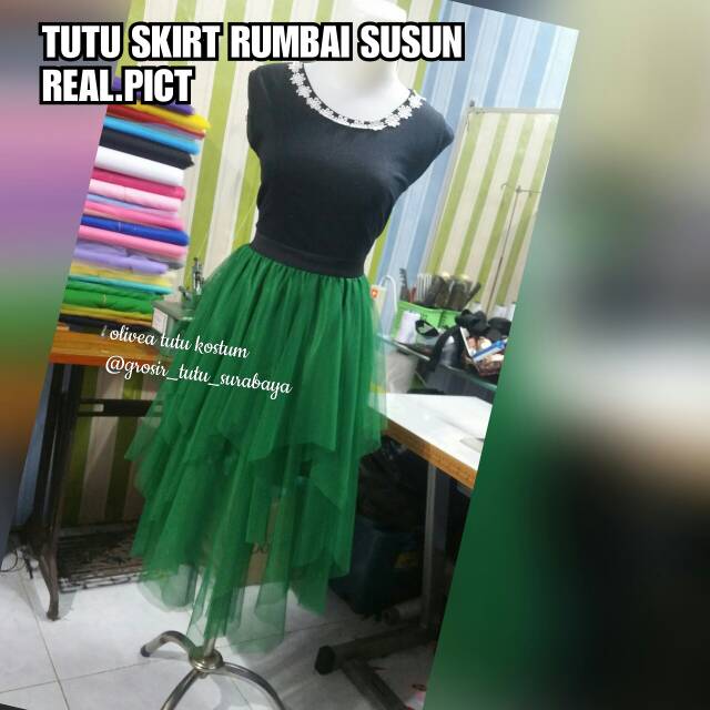 Rok tutu line dance susun rumbai