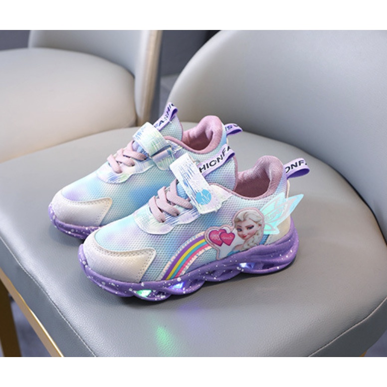 babyfit sepatu lampu LED anak perempuan RAINBOW ELLSA sneakers gs-0515r