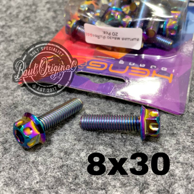 Baut probolt 8x30 rainbow gs1 drat 12 panjang 3 cm ori heng thailand