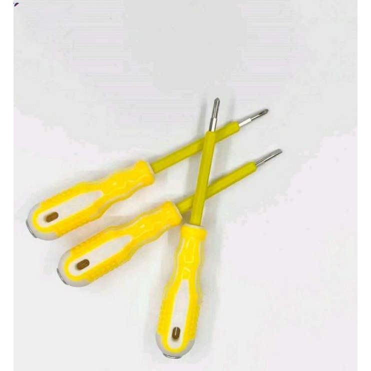 Obeng Testpen Arus Listrik KUNING Tespen BOLAK BAIK