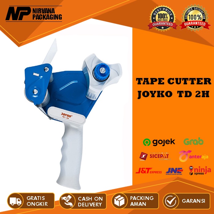

TAPE CUTTER / DISPENSER JOYKO TD 2H - 2 H PEMOTONG PITA PEREKAT / TEMPAT LAKBAN