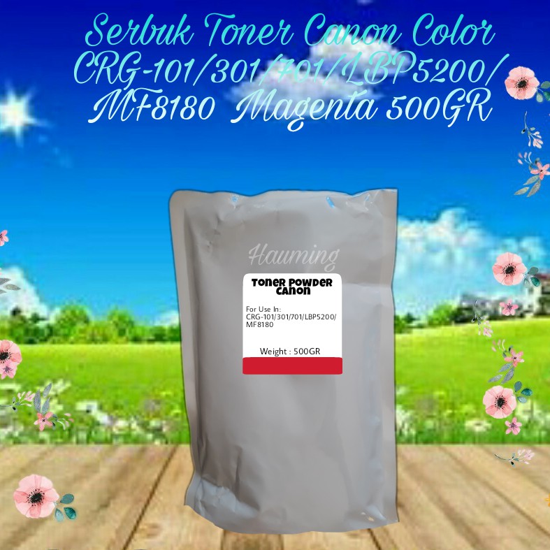 Serbuk Toner Canon CRG 101 301 701 LBP5200 LBP2140 MF8180 MF8180c LBP 5200 2410 Magenta 500gr