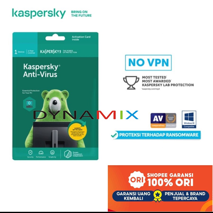 Kaspersky Anti Virus 1 PC 1 tahun ORIGINAL 365 hari