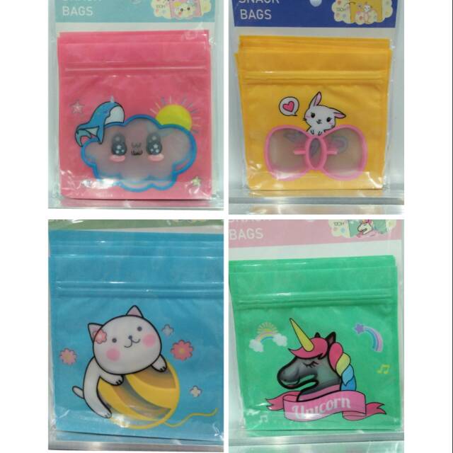 

Premium Snack Bag 10 pcs/plastik ziplock/souvenir/cookies/permen/kue kering/organizer/Ulang Tahun