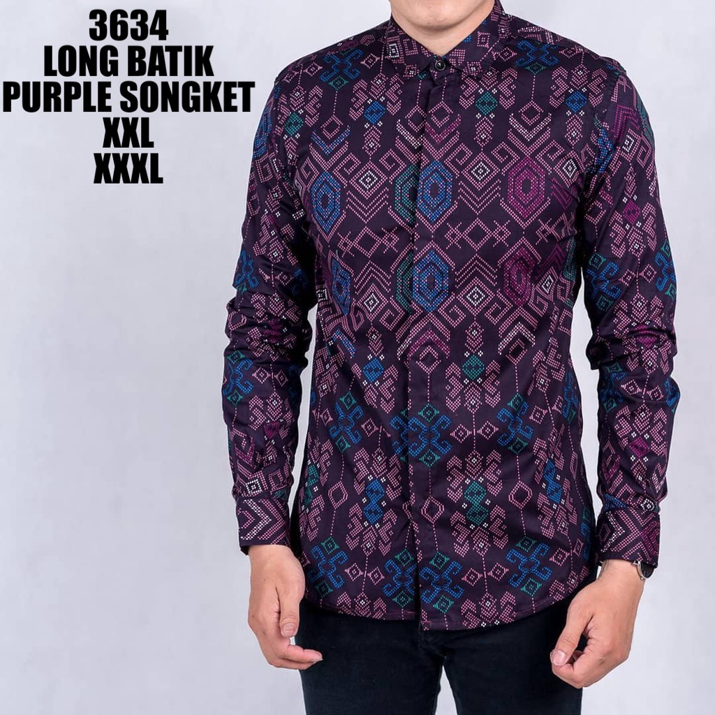 NEW ARRIVAL DISTRO BATIK PRIA JUMBO BORDIR SOGAN HRB026 BATIKAF NOTOARTO BATIK IPNU-IPNU HEM PRIA l-KODE 3634