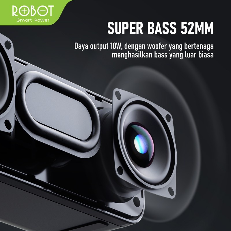 Speaker Bluetooth 5.0 Portable Audio Wireless - Robot RB520