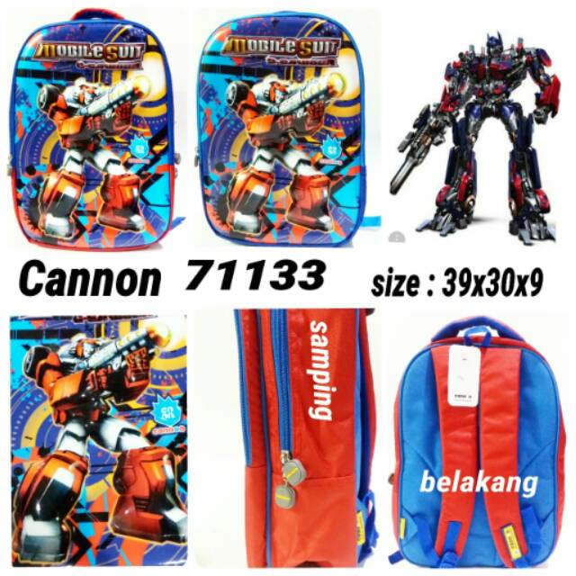 Tas anak sekolah cannon 71133 tas sekolah murah gambar timbul