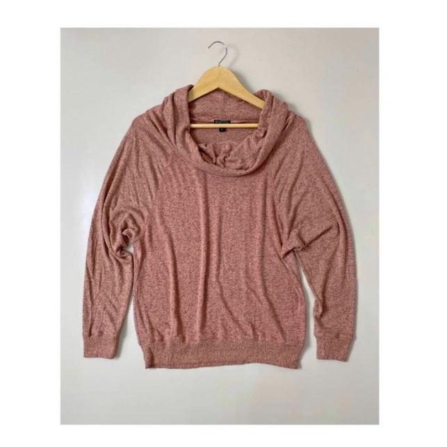 Exp** cowl neck sweater