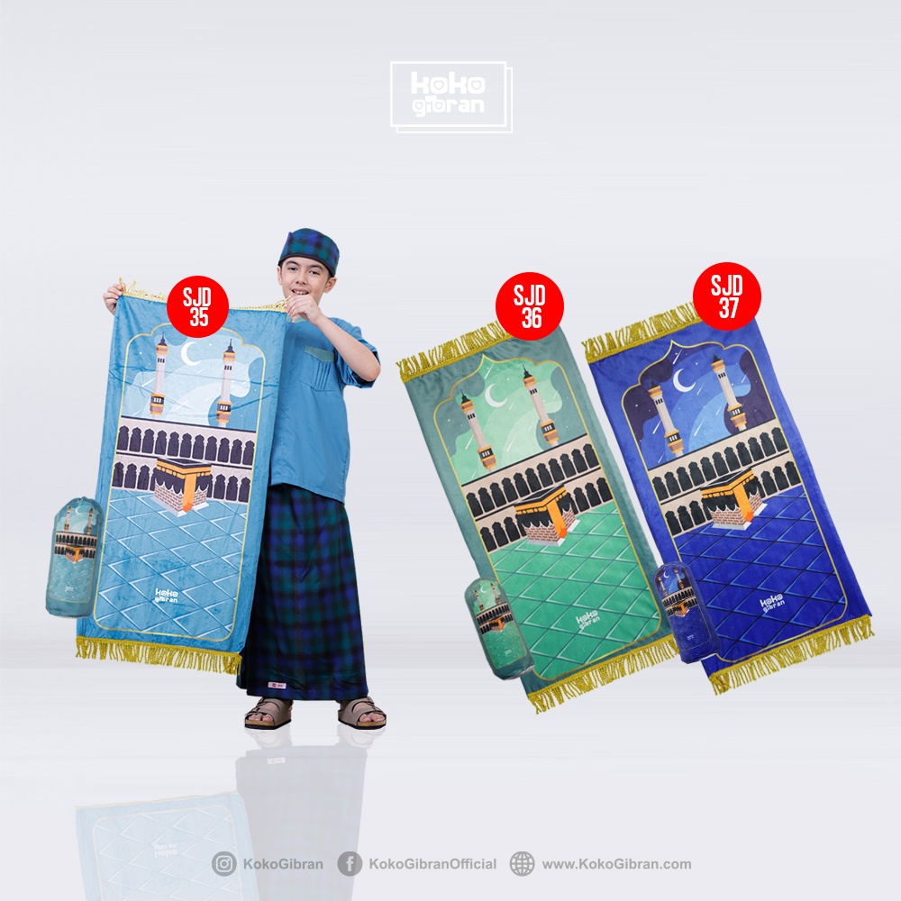 FREE POUCH Sejadah Custom Nama - Sejadah Laki Laki - Sejadah Printing - Sajadah Nama Anak - Sajadah Koko Gibran - Sejadah Nama - Perlengkapan Shalat Sajadah Anak Karakter - Sajadah Anak-2