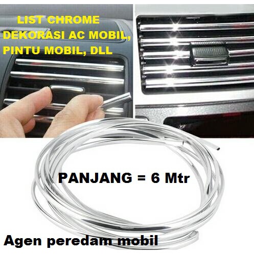 JUAL Grosir List Chrome Dekorasi AC Mobil