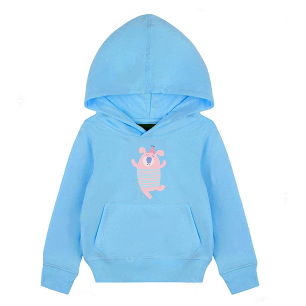 Hoodie Anak Bear Bday Sweater Pakaian Fleece Anak M - XL