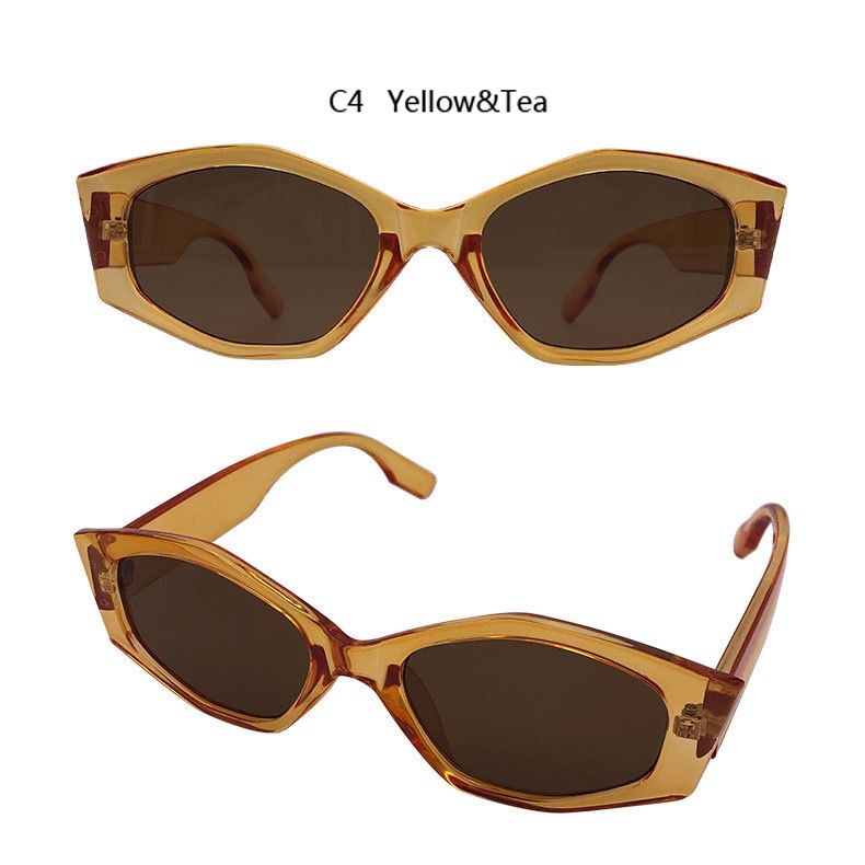 Kacamata Hitam Model Irregular Gaya Retro Untuk Pria Dan Wanita