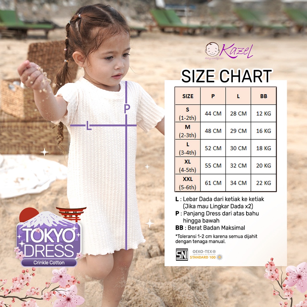 Kazel Tokyo Dress Anak Perempuan 1-5 Tahun