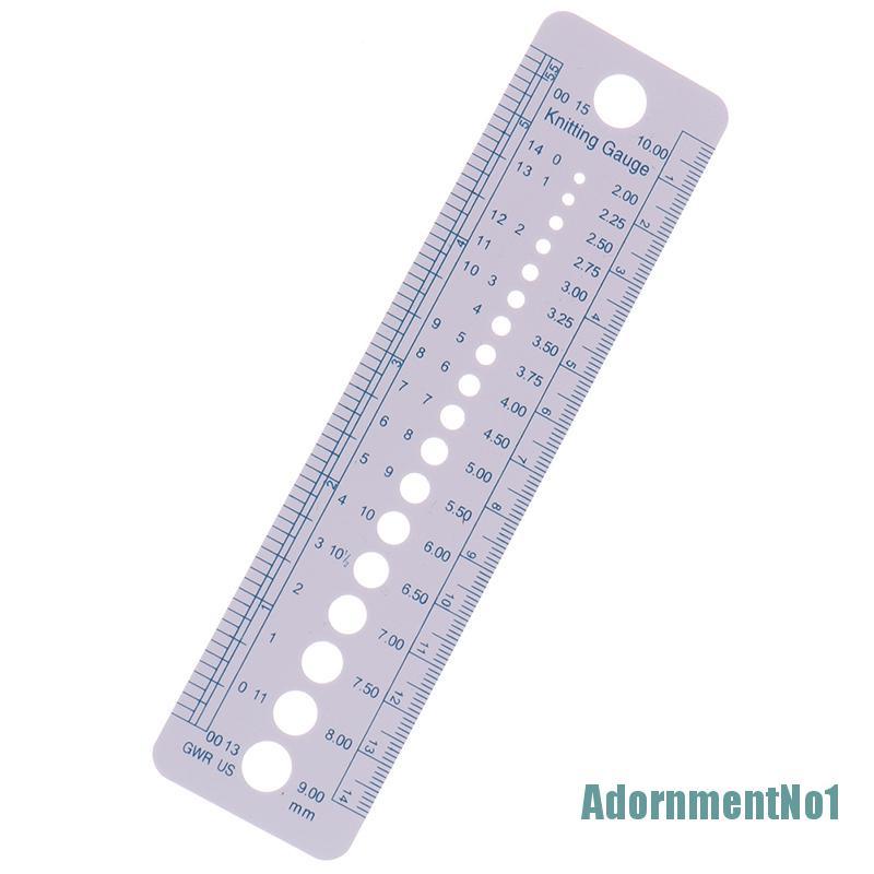 (AdornmentNo1) Penggaris Ukur Jarum Jahit / Rajut Ukuran 2-10mm
